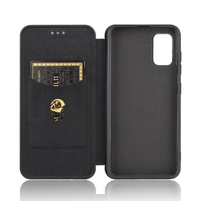 Flip Case Samsung Galaxy A31 Schwarz Kohlefaser