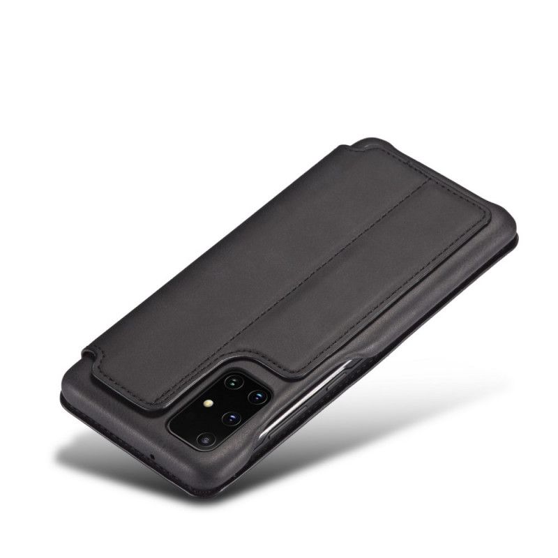 Flip Case Samsung Galaxy A31 Schwarz Lc.Imeeke Ledereffekt