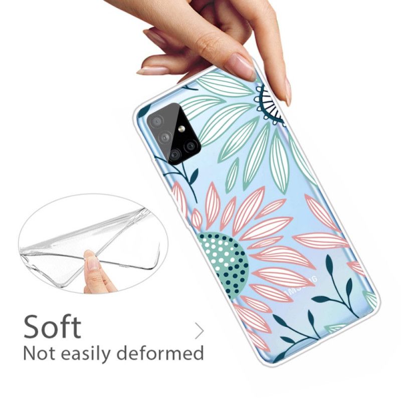 Hülle Samsung Galaxy A31 Durchsichtig Eine Blume