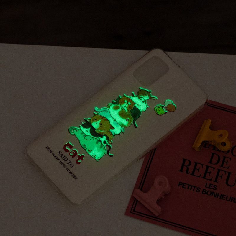 Hülle Samsung Galaxy A31 Fluoreszierende Katzen