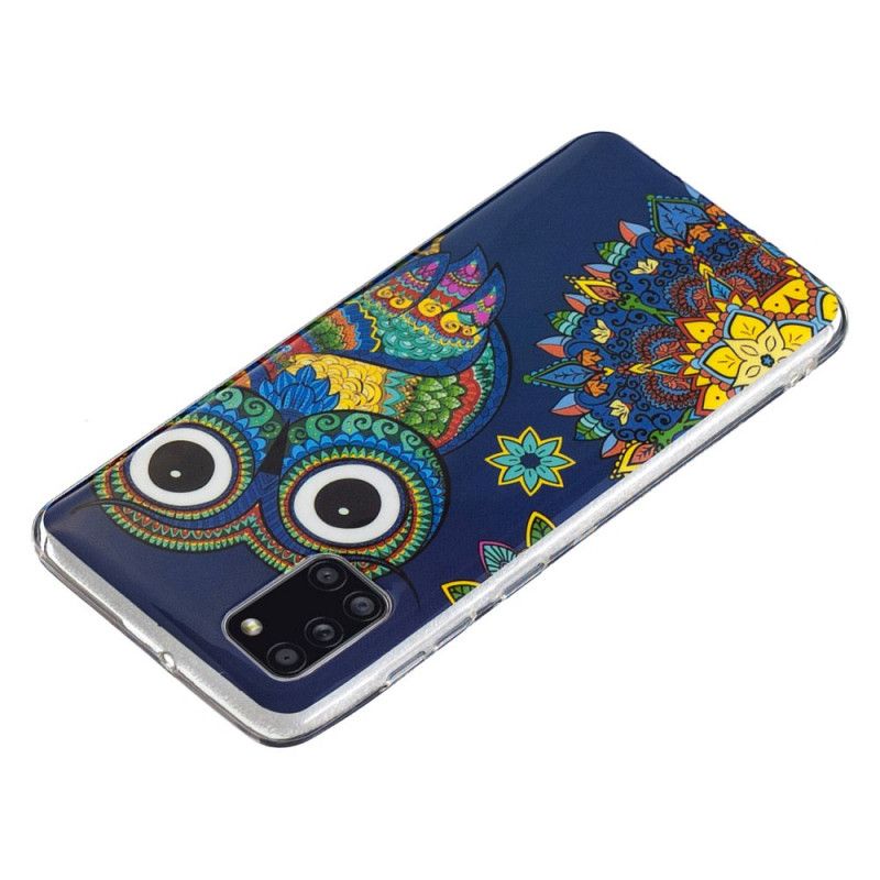 Hülle Samsung Galaxy A31 Fluoreszierende Mandala-Eule