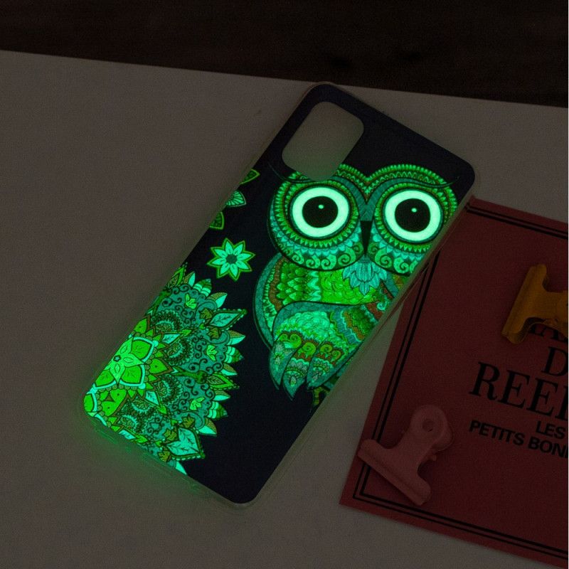 Hülle Samsung Galaxy A31 Fluoreszierende Mandala-Eule