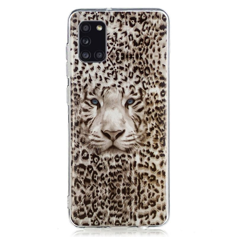 Hülle Samsung Galaxy A31 Handyhülle Fluoreszierender Leopard