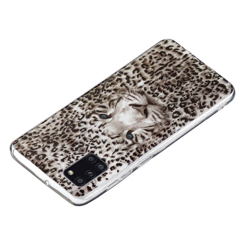 Hülle Samsung Galaxy A31 Handyhülle Fluoreszierender Leopard