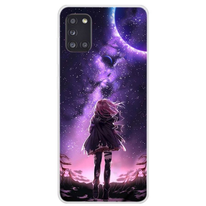 Hülle Samsung Galaxy A31 Handyhülle Magischer Vollmond