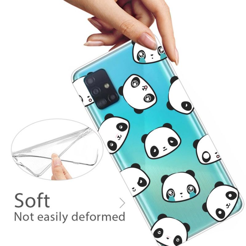 Hülle Samsung Galaxy A31 Handyhülle Transparente Sentimentale Pandas