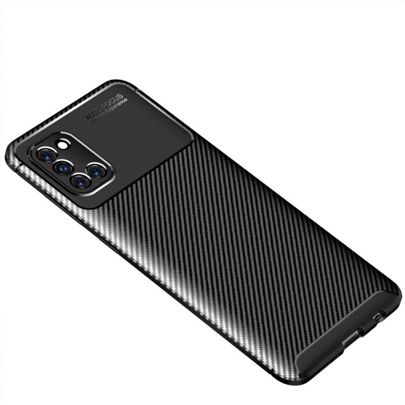 Hülle Samsung Galaxy A31 Schwarz Flexible Kohlefasertextur