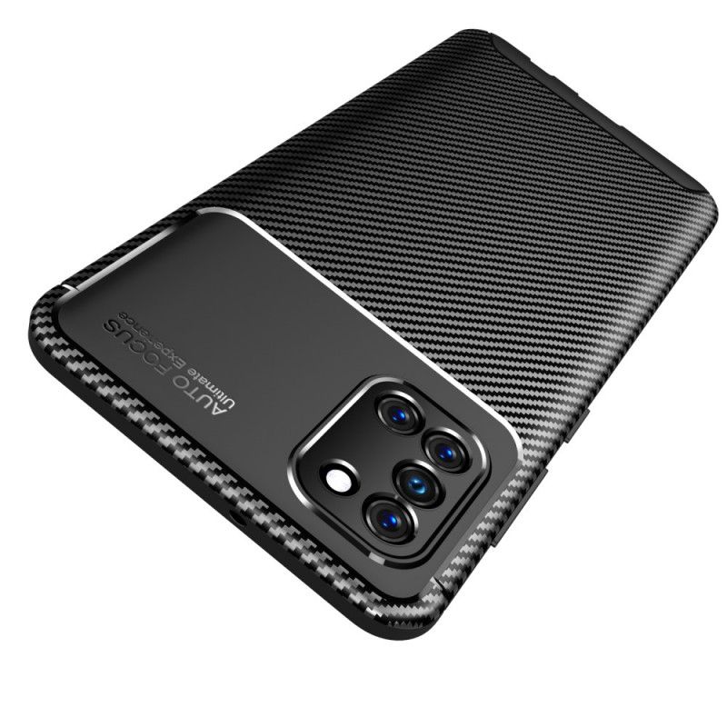 Hülle Samsung Galaxy A31 Schwarz Flexible Kohlefasertextur