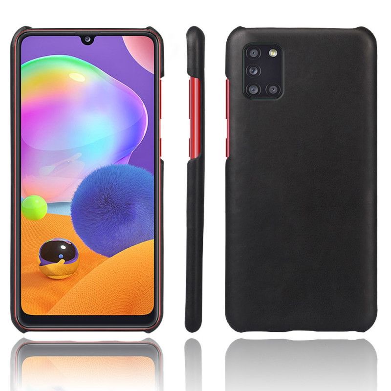 Hülle Samsung Galaxy A31 Schwarz Handyhülle Ksq Ledereffekt