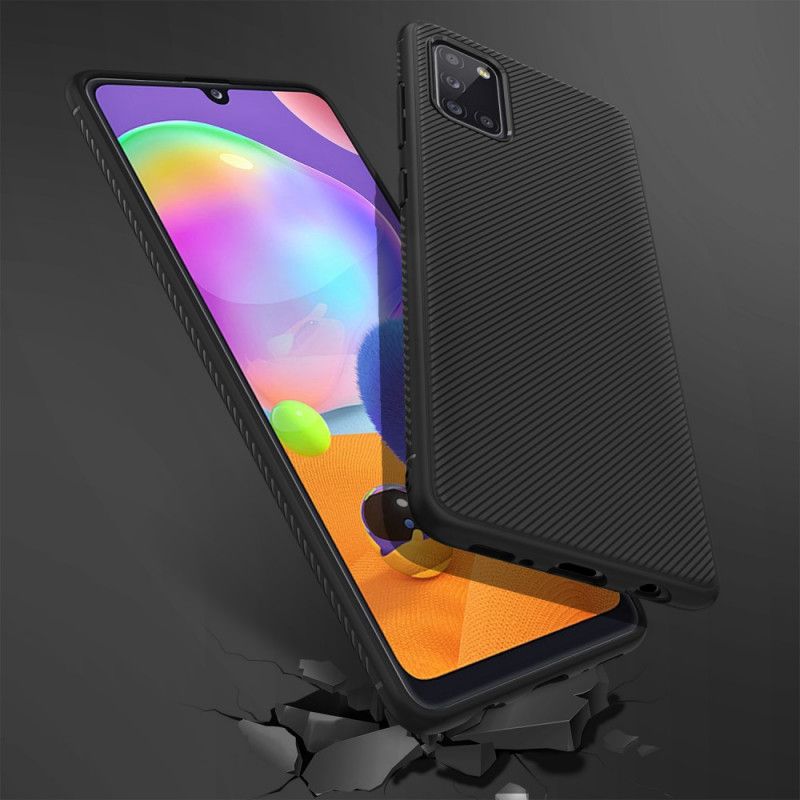 Hülle Samsung Galaxy A31 Schwarz Jazzserien-Twill