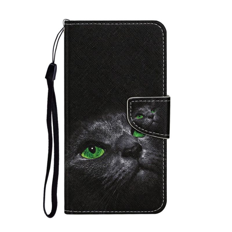Lederhüllen Für Samsung Galaxy A31 Katze Mit Grünen Augen Und Tanga
