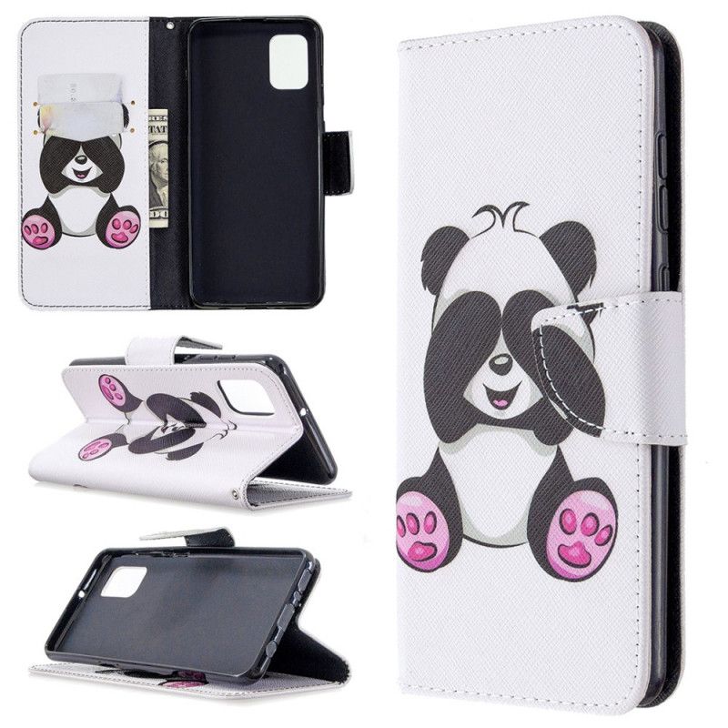 Lederhüllen Für Samsung Galaxy A31 Lustiger Panda