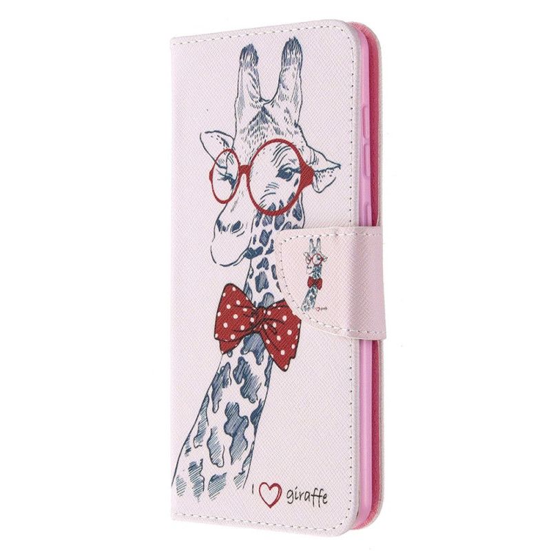 Lederhüllen Für Samsung Galaxy A31 Nerd-Giraffe