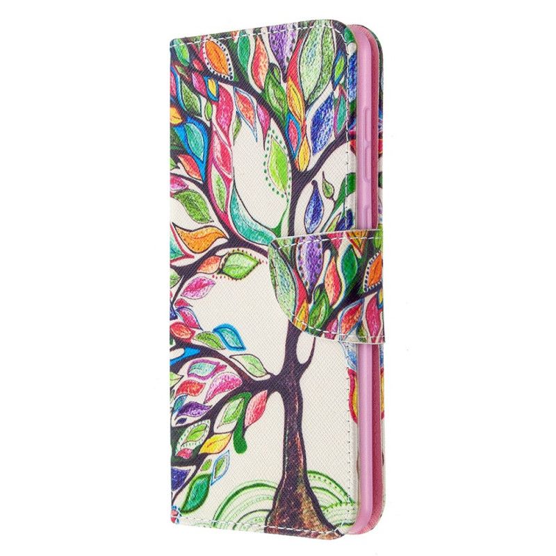 Lederhüllen Samsung Galaxy A31 Farbiger Baum