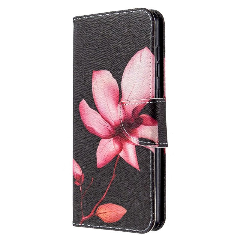 Lederhüllen Samsung Galaxy A31 Rosa Blume