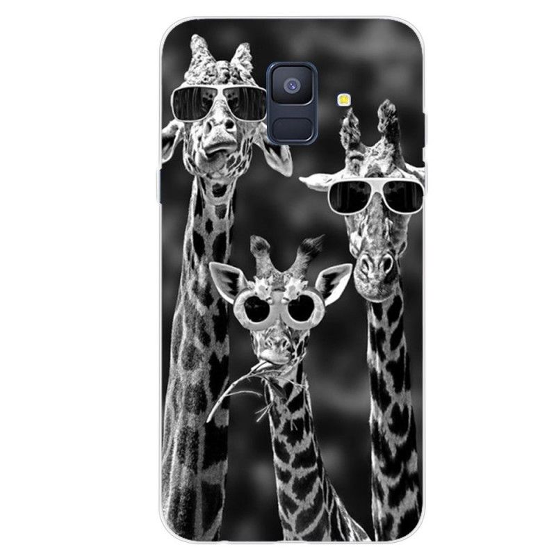Hülle Für Samsung Galaxy A6 Giraffen Mit Brille