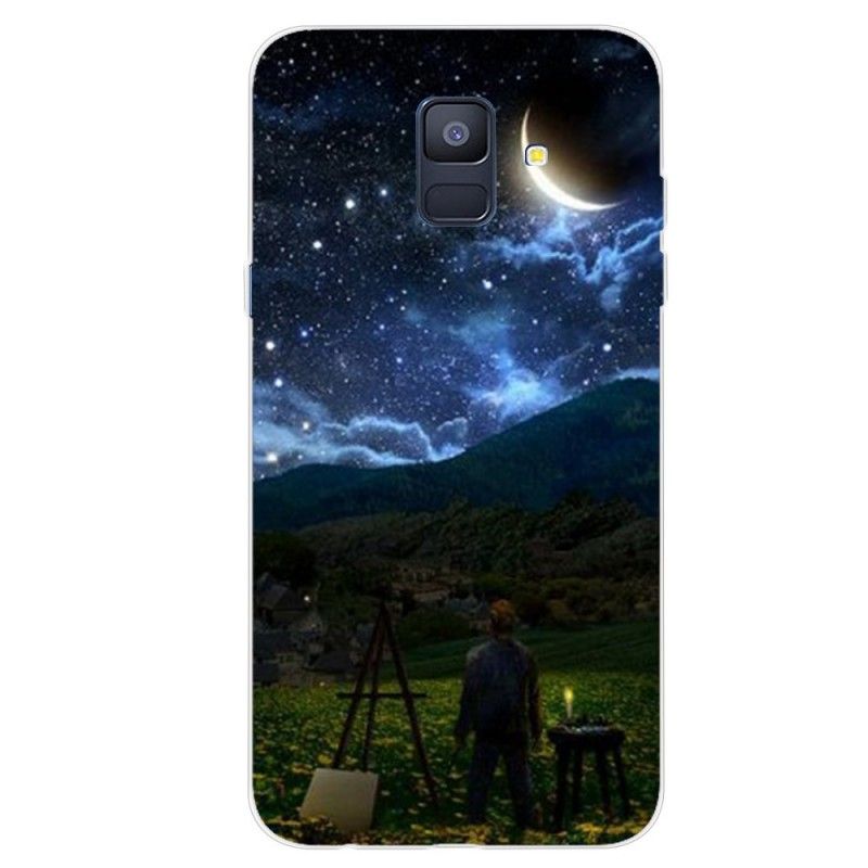 Hülle Samsung Galaxy A6 Maler In Der Nacht