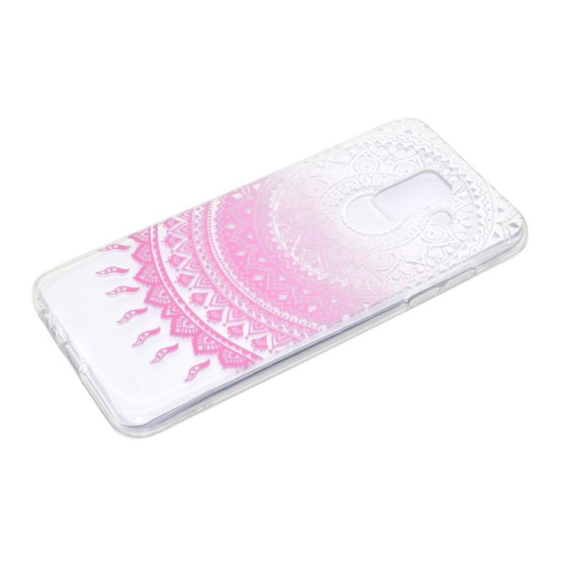 Hülle Samsung Galaxy A6 Rose Transparentes Buntes Mandala