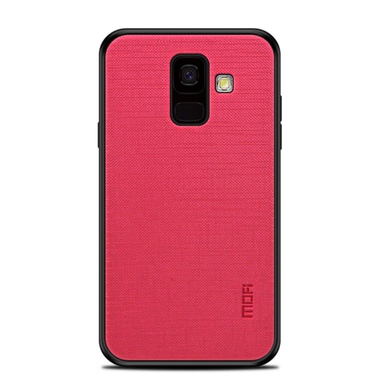 Hülle Samsung Galaxy A6 Schwarz Geflochtenes Mofi