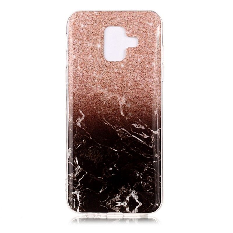 Hülle Samsung Galaxy A6 Schwarz Marmorglitter