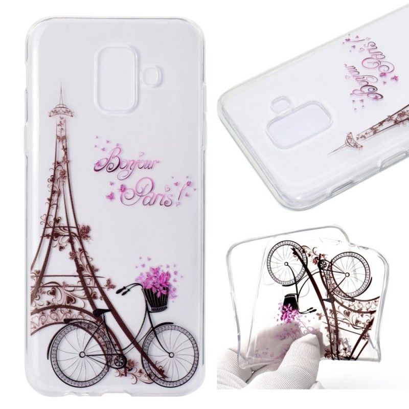 Hülle Samsung Galaxy A6 Transparent Hallo Paris