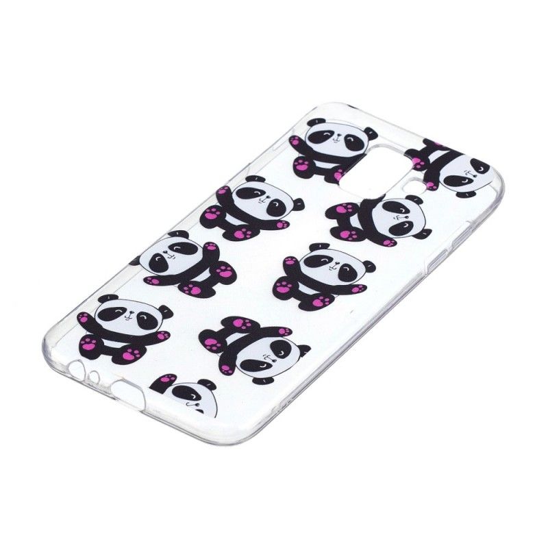Hülle Samsung Galaxy A6 Transparente Pandas Haben Spaß