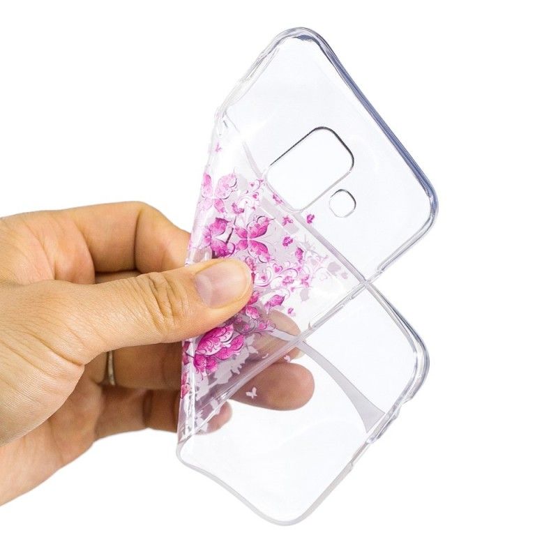 Hülle Samsung Galaxy A6 Transparenter Schmetterlingsbaum