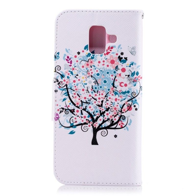 Lederhüllen Für Samsung Galaxy A6 Blühender Baum
