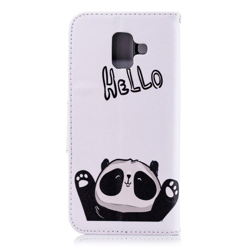 Lederhüllen Samsung Galaxy A6 Hallo Panda