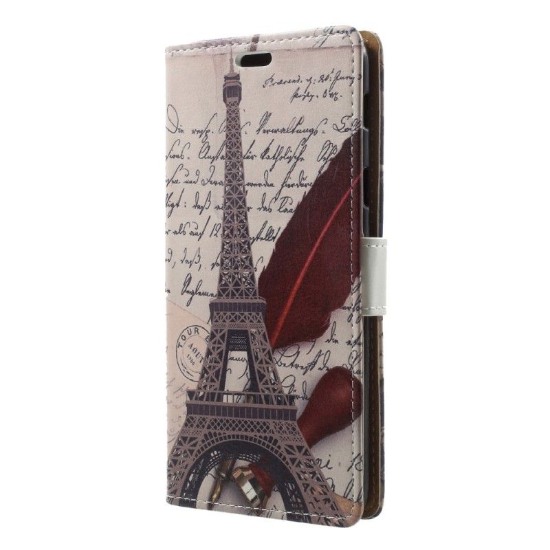 Lederhüllen Samsung Galaxy A6 Handyhülle Eiffelturm Des Dichters