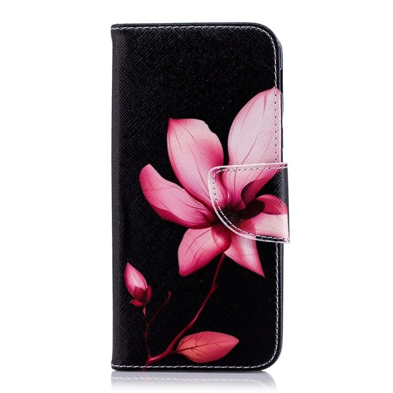 Lederhüllen Samsung Galaxy A6 Handyhülle Rosa Blume