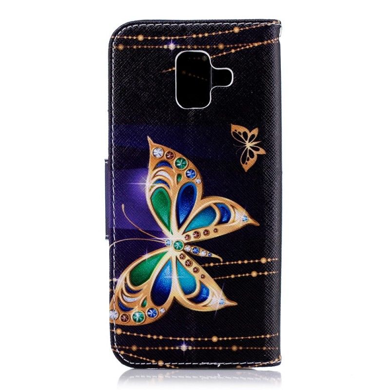 Lederhüllen Samsung Galaxy A6 Magischer Schmetterling
