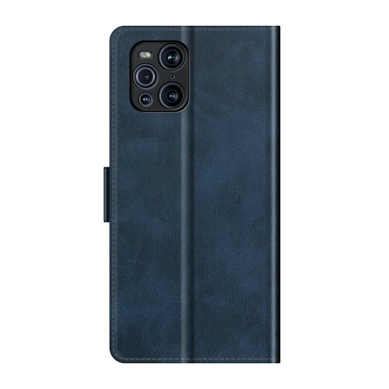 Flip Case Für Oppo Find X3 Pro Flip Case Klassische Doppelklappe