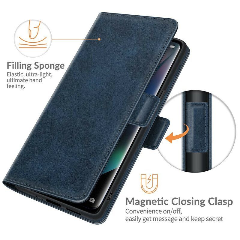 Flip Case Für Oppo Find X3 Pro Flip Case Klassische Doppelklappe