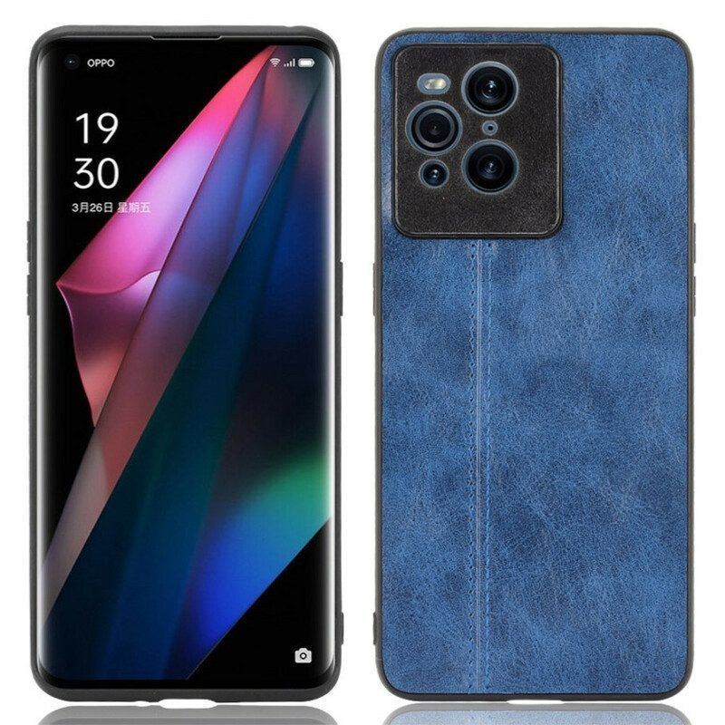 Handyhülle Für Oppo Find X3 Pro Couture-ledereffekt