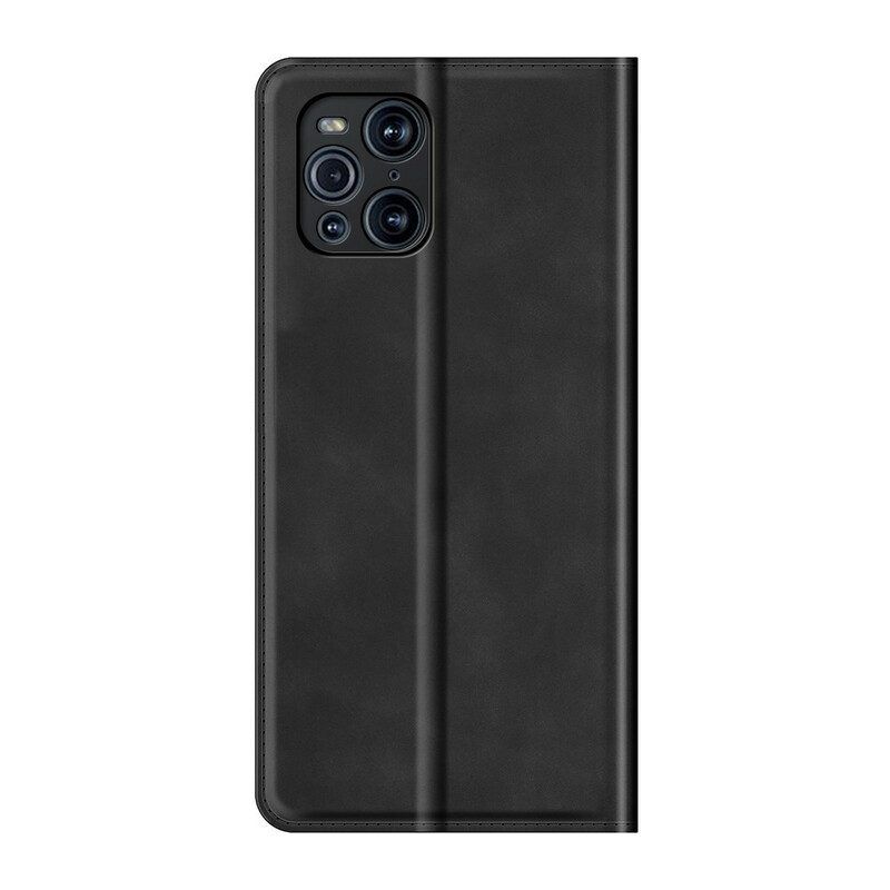 Schutzhülle Für Oppo Find X3 Pro Flip Case Weicher Ledereffekt