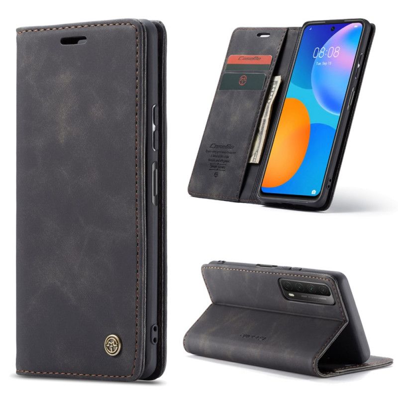 Flip Case Huawei P Smart 2021 Schwarz Ledertasche