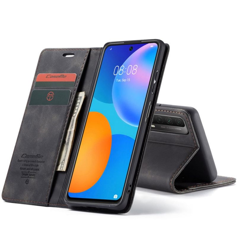 Flip Case Huawei P Smart 2021 Schwarz Ledertasche