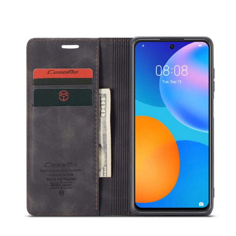 Flip Case Huawei P Smart 2021 Schwarz Ledertasche