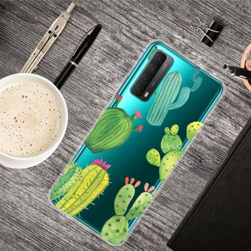 Hülle Huawei P Smart 2021 Aquarellkaktus