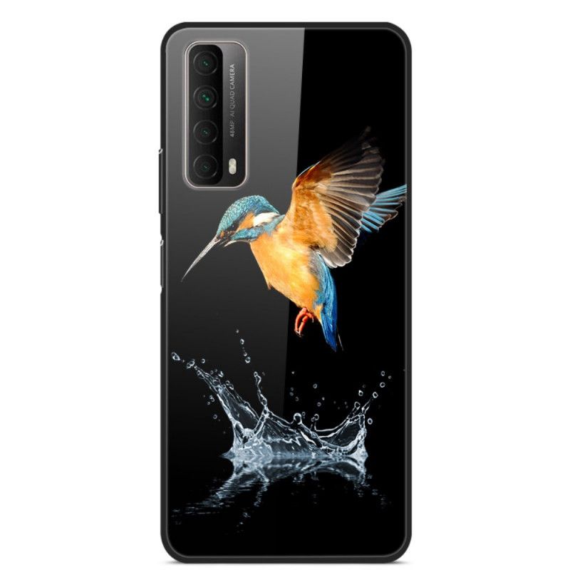 Hülle Huawei P Smart 2021 Gehärtetes Glas Mit Vogelkrone