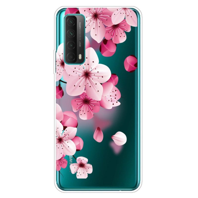 Hülle Huawei P Smart 2021 Große Rosa Blüten