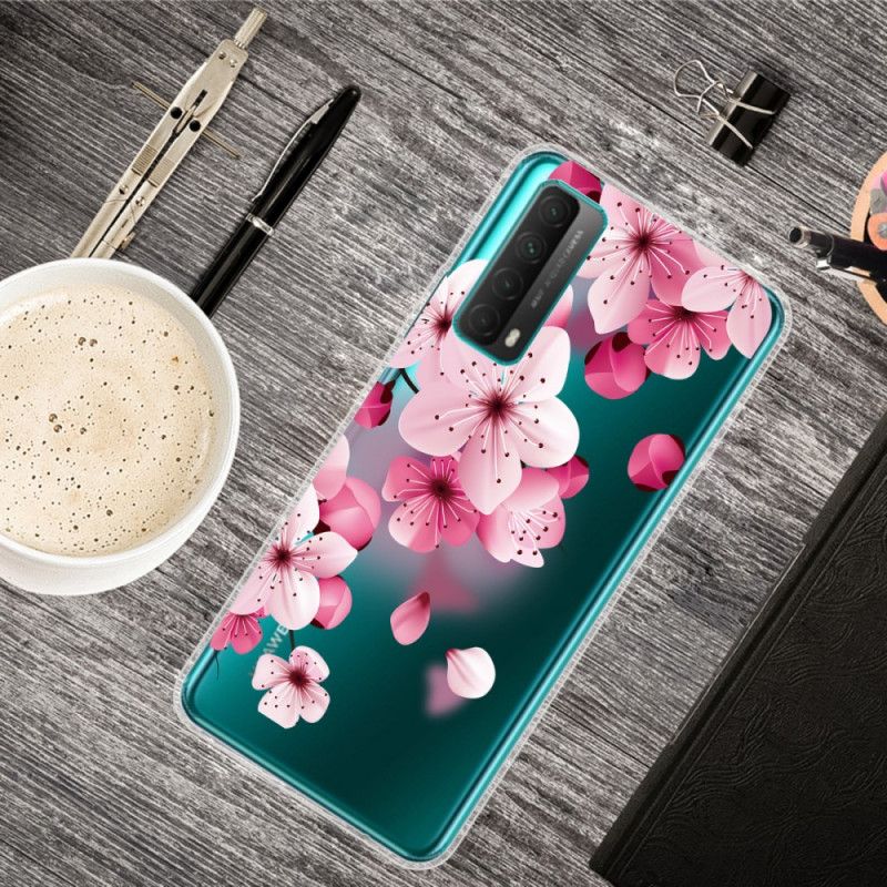 Hülle Huawei P Smart 2021 Große Rosa Blüten