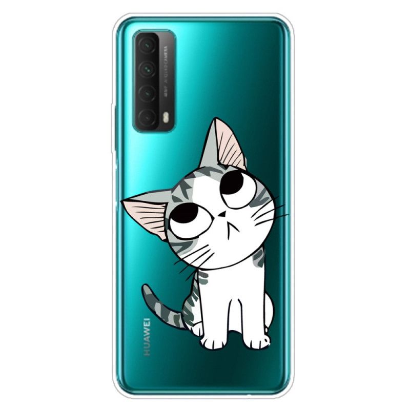 Hülle Huawei P Smart 2021 Handyhülle Geduldige Katze