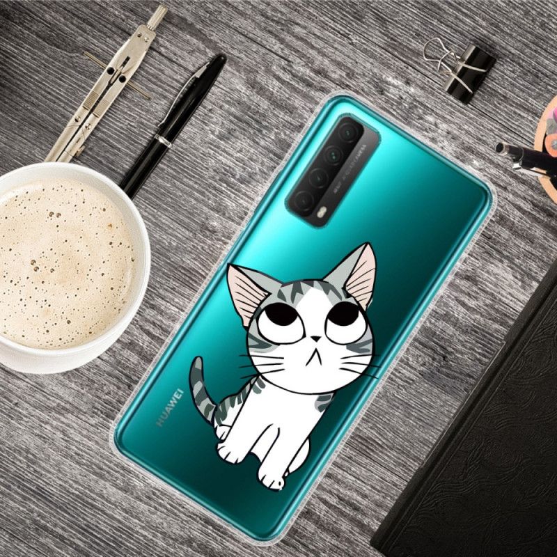 Hülle Huawei P Smart 2021 Handyhülle Geduldige Katze