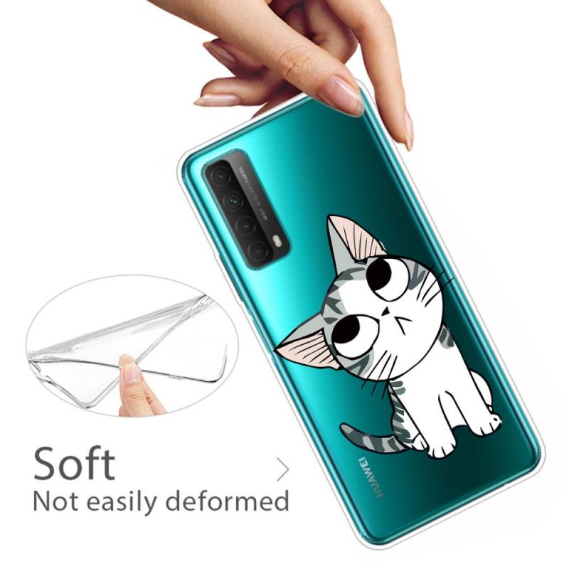 Hülle Huawei P Smart 2021 Handyhülle Geduldige Katze