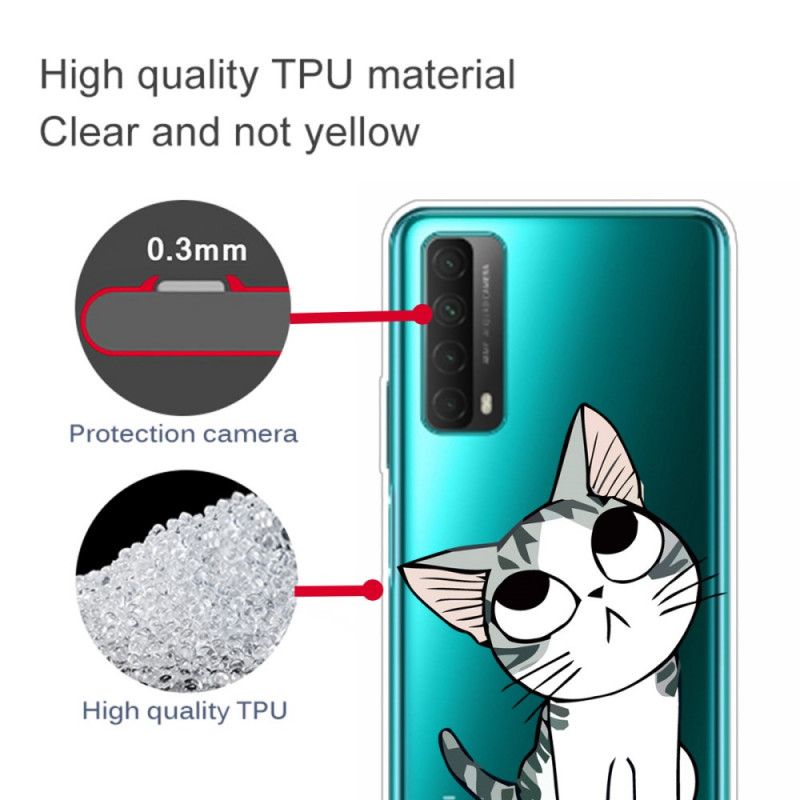 Hülle Huawei P Smart 2021 Handyhülle Geduldige Katze