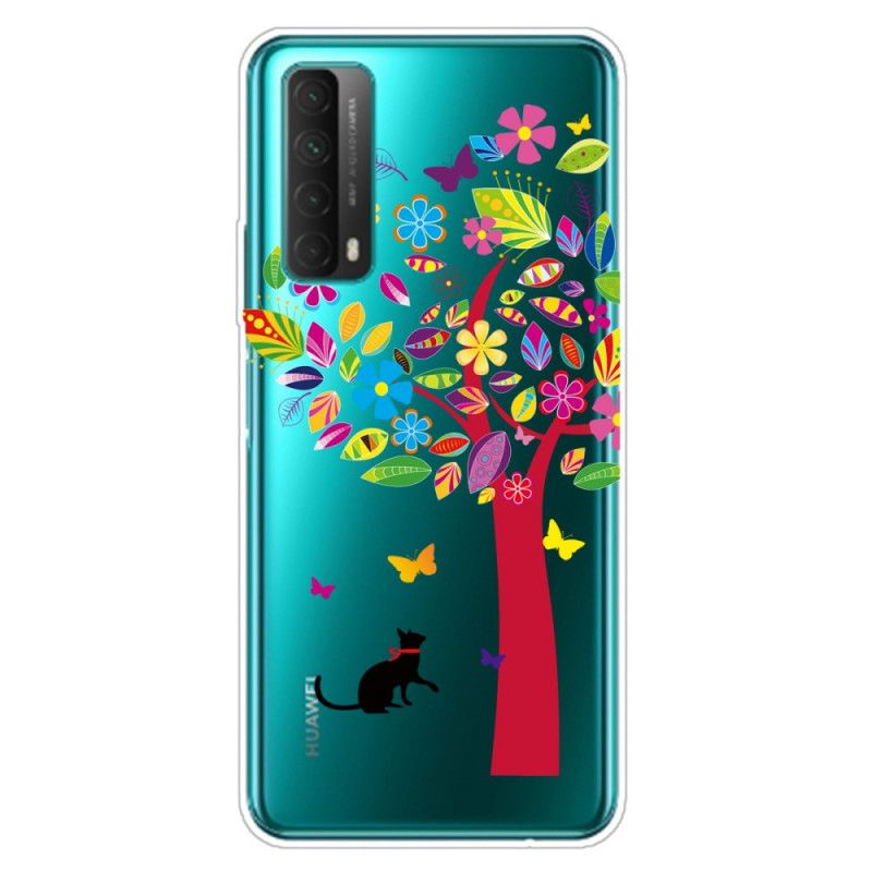 Hülle Huawei P Smart 2021 Handyhülle Katze Unter Dem Baum