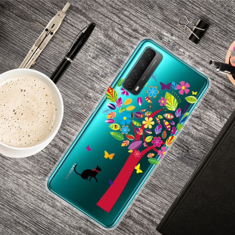 Hülle Huawei P Smart 2021 Handyhülle Katze Unter Dem Baum