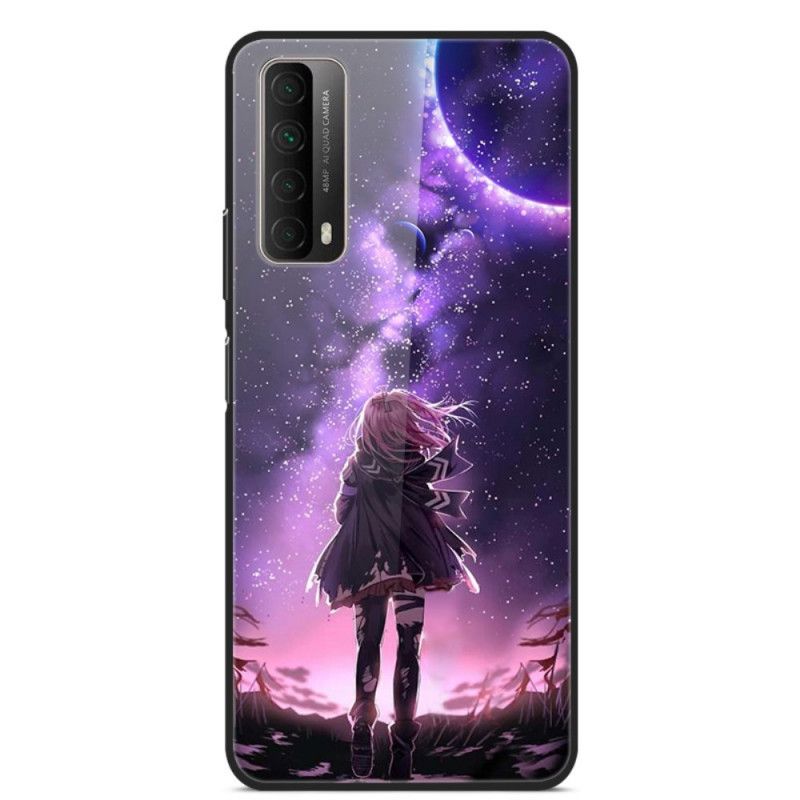 Hülle Huawei P Smart 2021 Imaginäres Landschaftsgehärtetes Glas